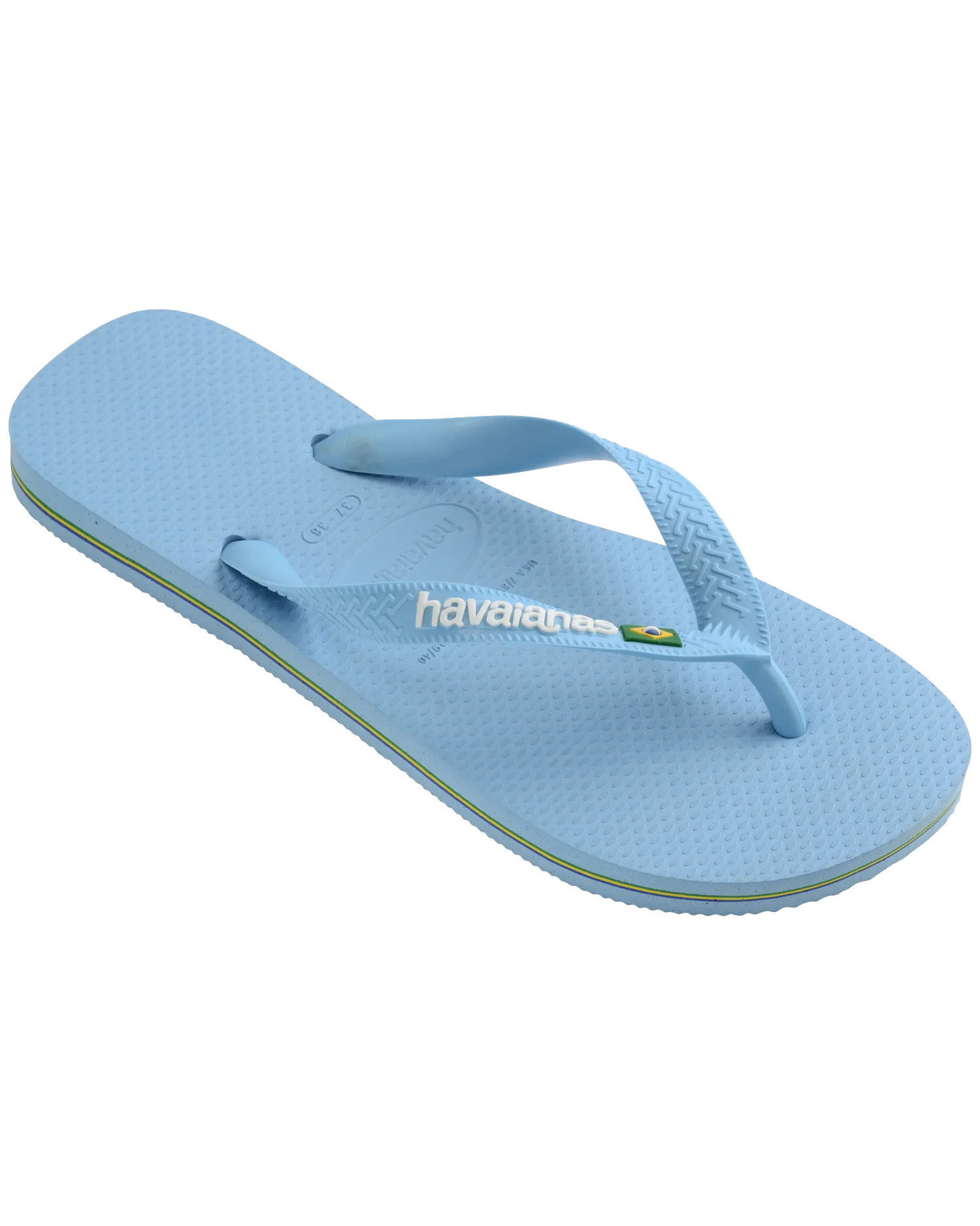Tongues Brazil Logo en Bleu Lavande et Blanc