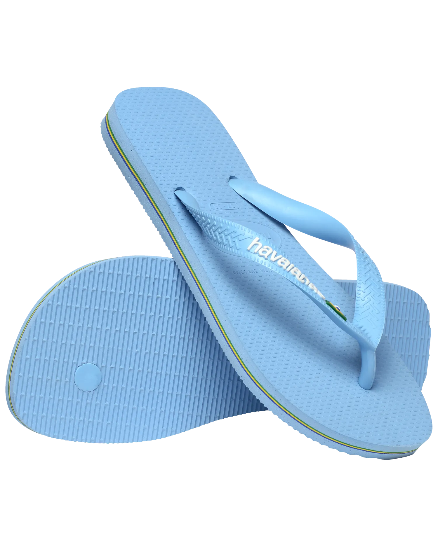 Tongues Brazil Logo en Bleu Lavande et Blanc