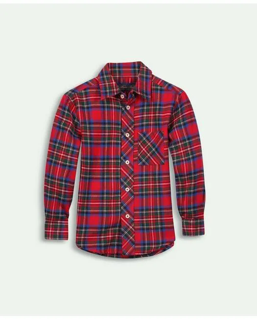 Brooks Brothers Chemise de sport en flanelle à carreaux pour garçons Rouge Brooks Brothers
