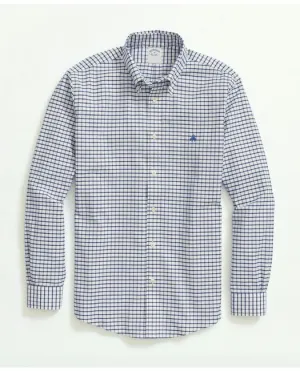 Brooks Brothers Men's Big & Tall Non-Iron Oxford Button-Down Collar Sport Shirt Bright Blue Brooks Brothers