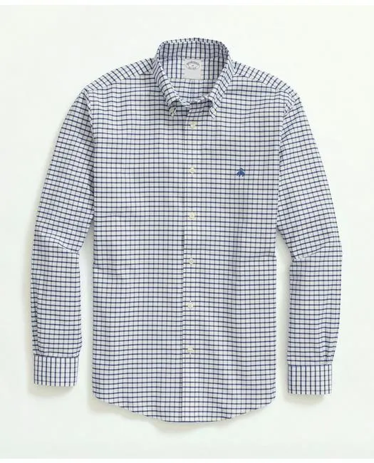 Brooks Brothers Chemise de sport pour hommes grande taille et grande taille à col boutonné non repassable bleu vif Brooks Brothers