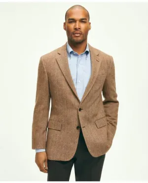 Brooks Brothers Men's Classic Fit Wool Herringbone Sport Coat Brown Brooks Brothers