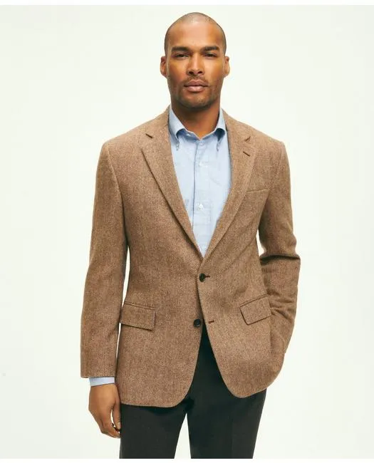 Brooks Brothers Veste de sport en laine à chevrons classique pour homme Marron Brooks Brothers