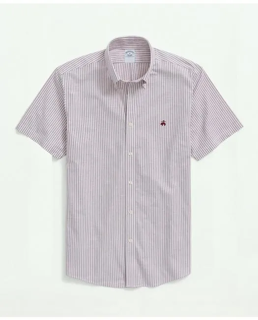 Brooks Brothers Chemise Homme Stretch Sans Repassage Col Button-Down Bordeau Brooks Brothers