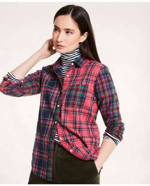 Chemise amusante en flanelle pour femme Brooks Brothers Multicolore Brooks Brothers