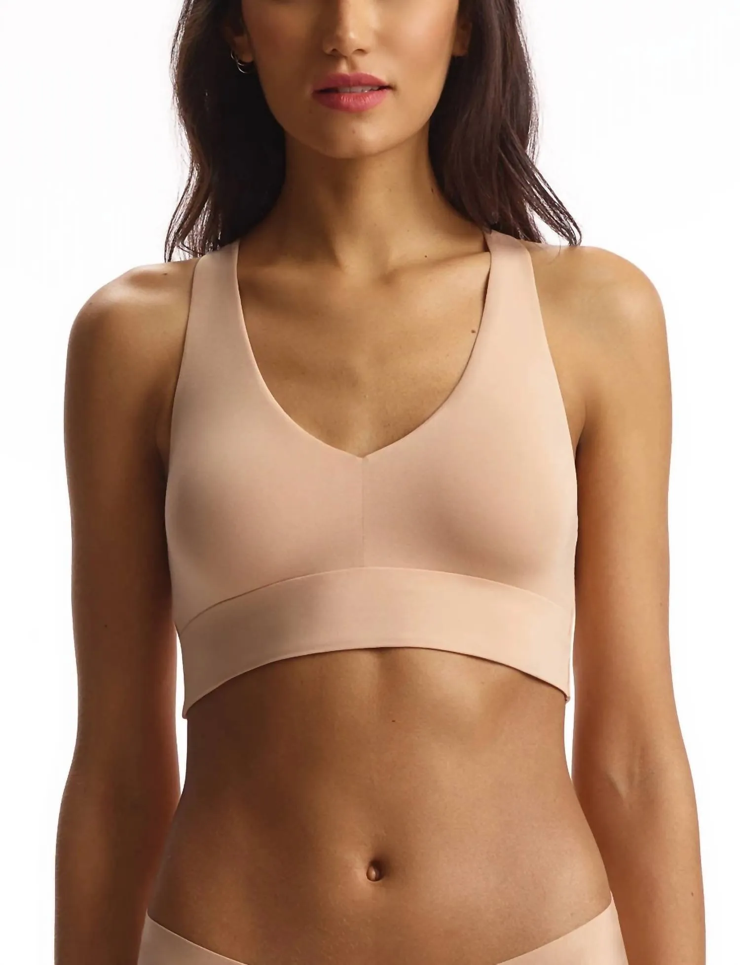 Bralette Racerback Confortable Beurre en Nude Véritable