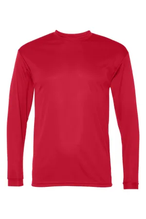 C2 Sport Mens Performance Moisture Wicking Long Sleeve Crewneck T-Shirt - Red Clothing C2-Sport
