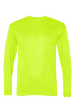 C2 Sport Mens Performance Moisture Wicking Long Sleeve Crewneck T-Shirt - Safety Yellow Clothing C2-Sport