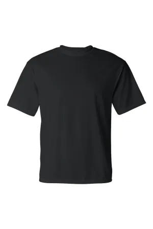 C2 Sport Mens Performance Moisture Wicking Short Sleeve Crewneck T-Shirt - Black Clothing C2-Sport