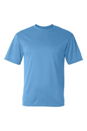 C2 Sport Mens Performance Moisture Wicking Short Sleeve Crewneck T-Shirt - Columbia Blue Clothing C2-Sport