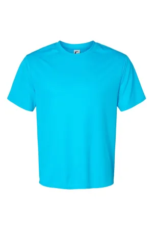 C2 Sport Mens Performance Moisture Wicking Short Sleeve Crewneck T-Shirt - Electric Blue Clothing C2-Sport