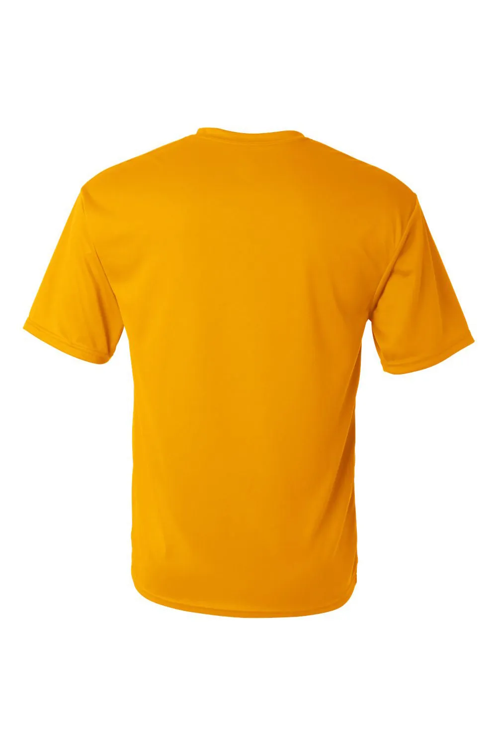 T-shirt à col rond manches courtes pour homme C2 Sport Performance avec évacuation de l'humidité - Vêtement Or C2-Sport