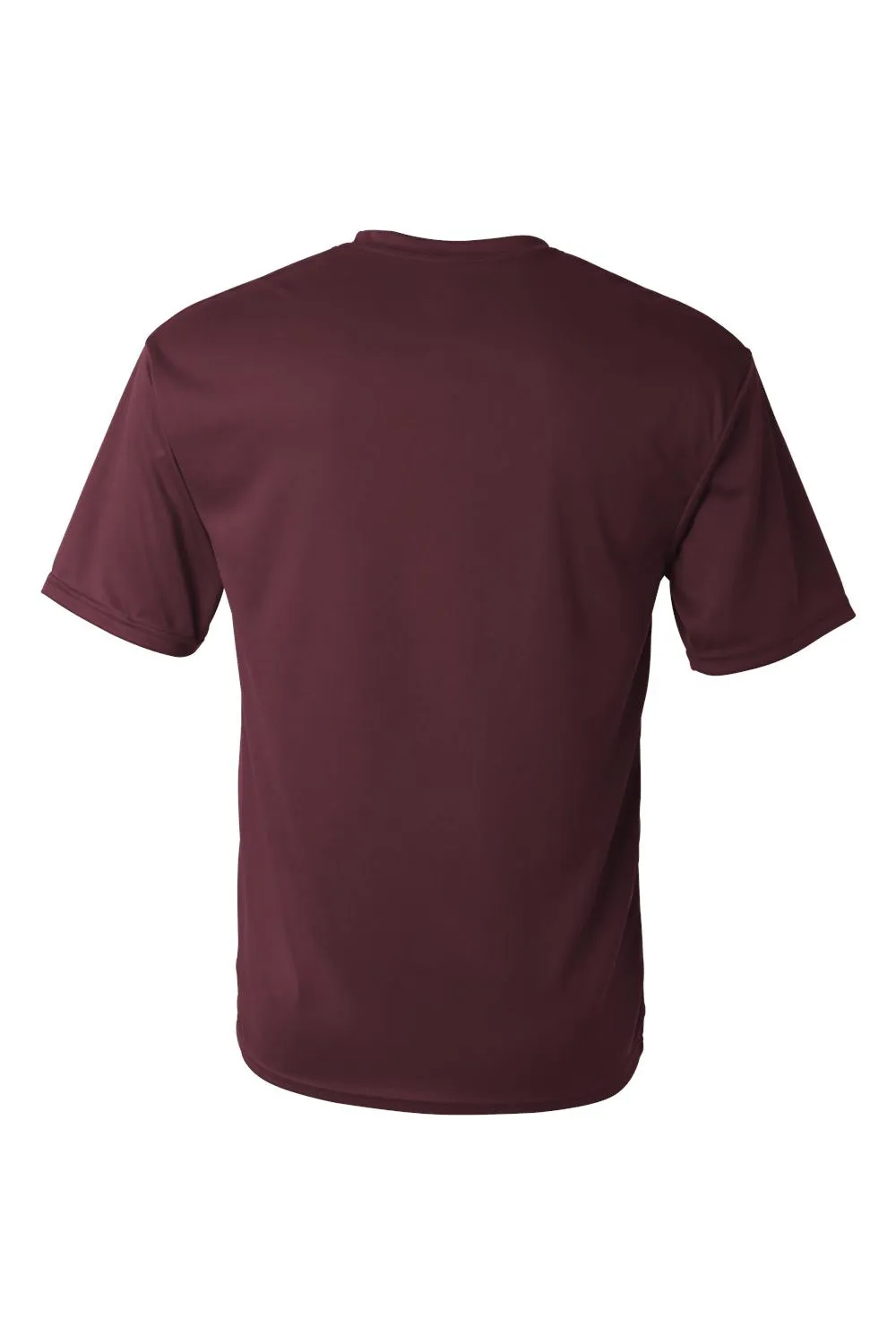 C2 Sport T-shirt à manches courtes col rond pour homme à évacuation de l'humidité - Vêtement bordeaux C2-Sport