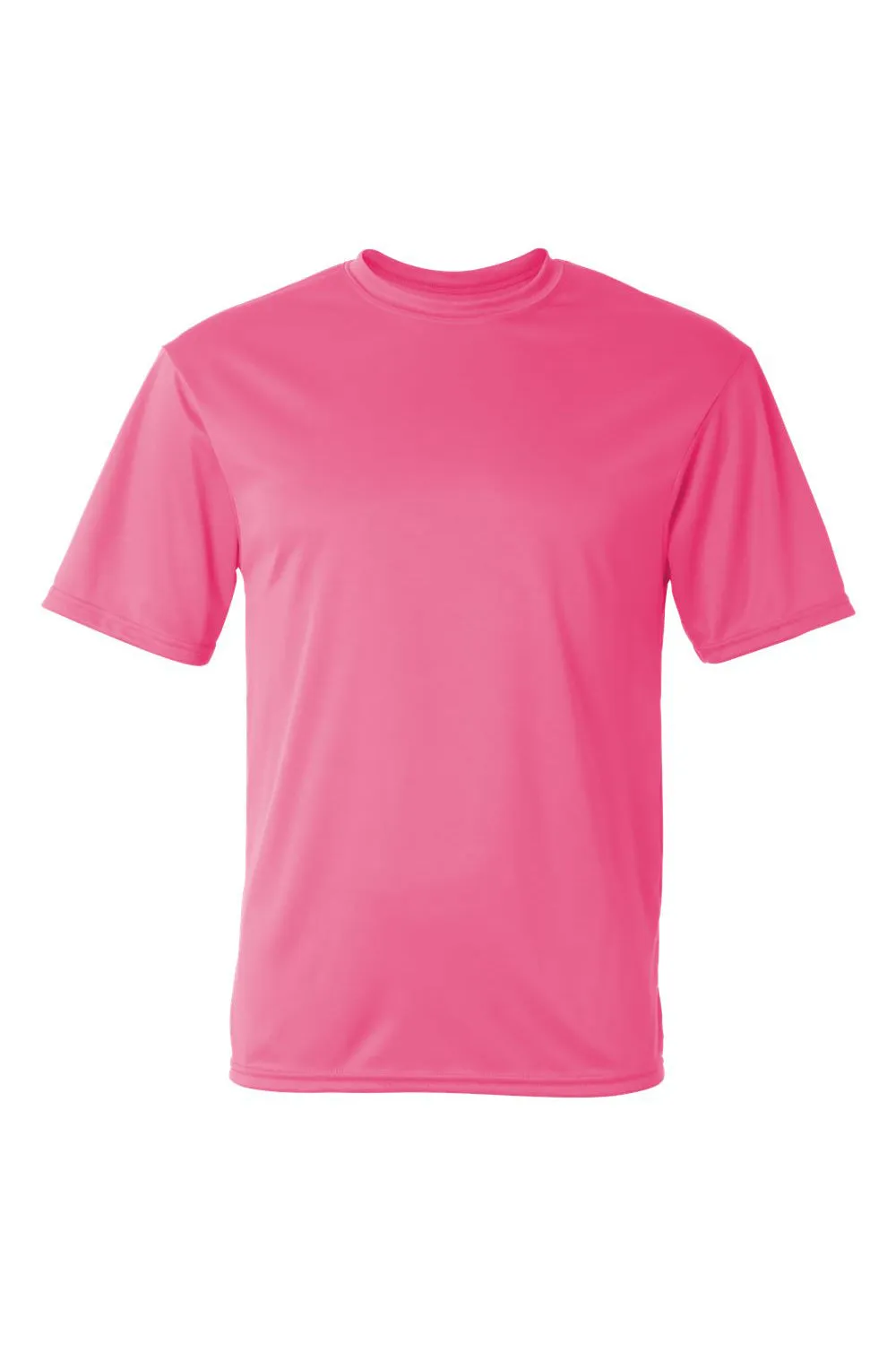 C2 Sport T-shirt à manches courtes col rond pour homme à évacuation de l'humidité - Vêtement rose C2-Sport