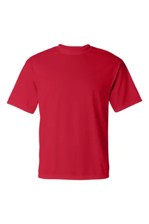 C2 Sport Mens Performance Moisture Wicking Short Sleeve Crewneck T-Shirt - Red Clothing C2-Sport
