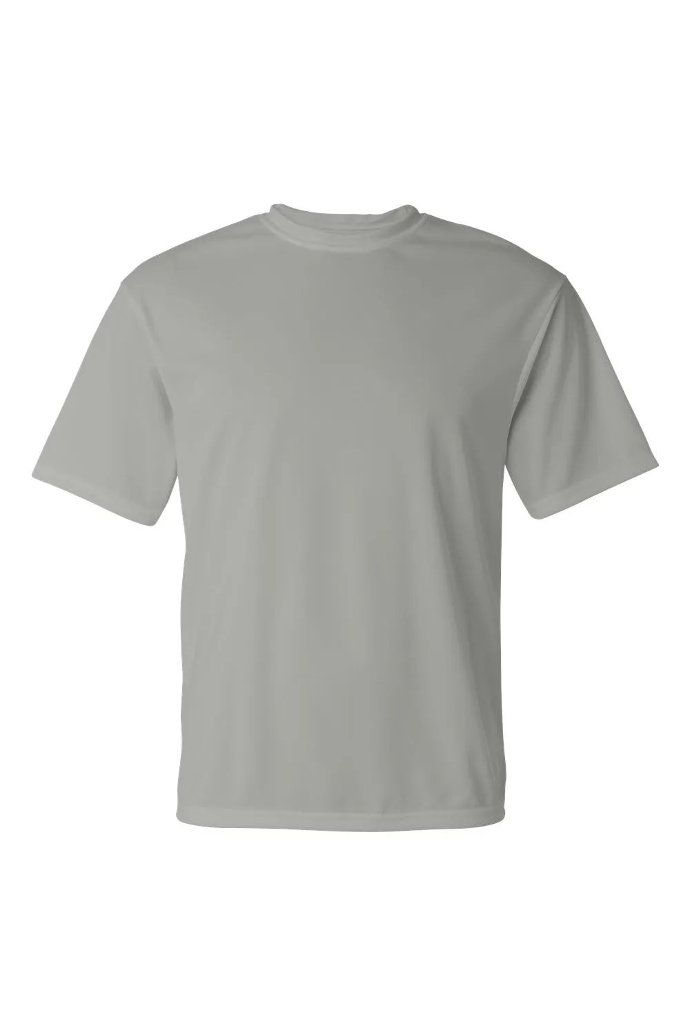 C2 Sport T-shirt à manches courtes col rond pour homme à évacuation de l'humidité - Gris argenté Vêtements C2-Sport