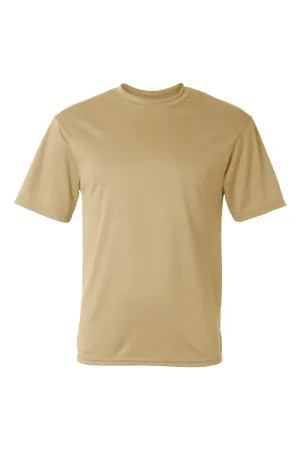 C2 Sport Mens Performance Moisture Wicking Short Sleeve Crewneck T-Shirt - Vegas Gold Clothing C2-Sport