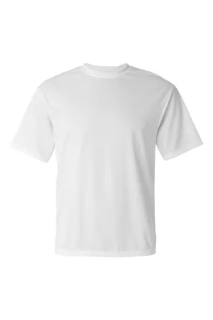 C2 Sport Mens Performance Moisture Wicking Short Sleeve Crewneck T-Shirt - White Clothing C2-Sport