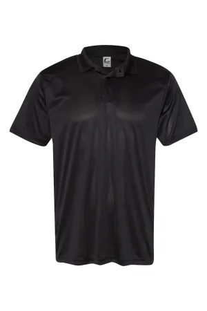 C2 Sport Mens Utility Moisture Wicking Short Sleeve Polo Shirt - Black Clothing C2-Sport