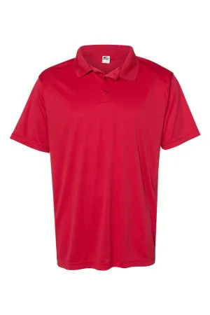 C2 Sport Mens Utility Moisture Wicking Short Sleeve Polo Shirt - Red Clothing C2-Sport