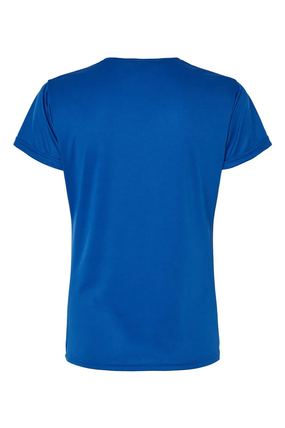 C2 Sport T-shirt à manches courtes et col rond pour femme - Performance et évacuation de l'humidité - Bleu royal Vêtements C2-Sport