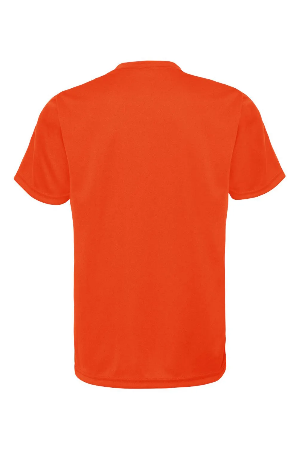 C2 Sport T-shirt à col rond manches courtes pour jeunes - performance et évacuation de l'humidité - Vêtements orange brûlé C2-Sport