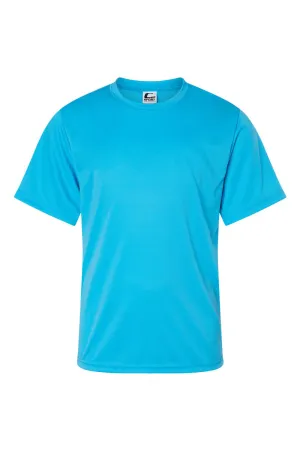 C2 Sport Youth Performance Moisture Wicking Short Sleeve Crewneck T-Shirt - Electric Blue Clothing C2-Sport
