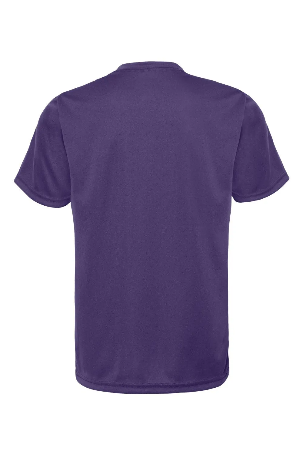 C2 Sport T-shirt à manches courtes et col rond pour jeunes, évacuant l'humidité - Vêtement violet C2-Sport