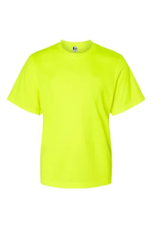 C2 Sport Youth Performance Moisture Wicking Short Sleeve Crewneck T-Shirt - Safety Yellow Clothing C2-Sport