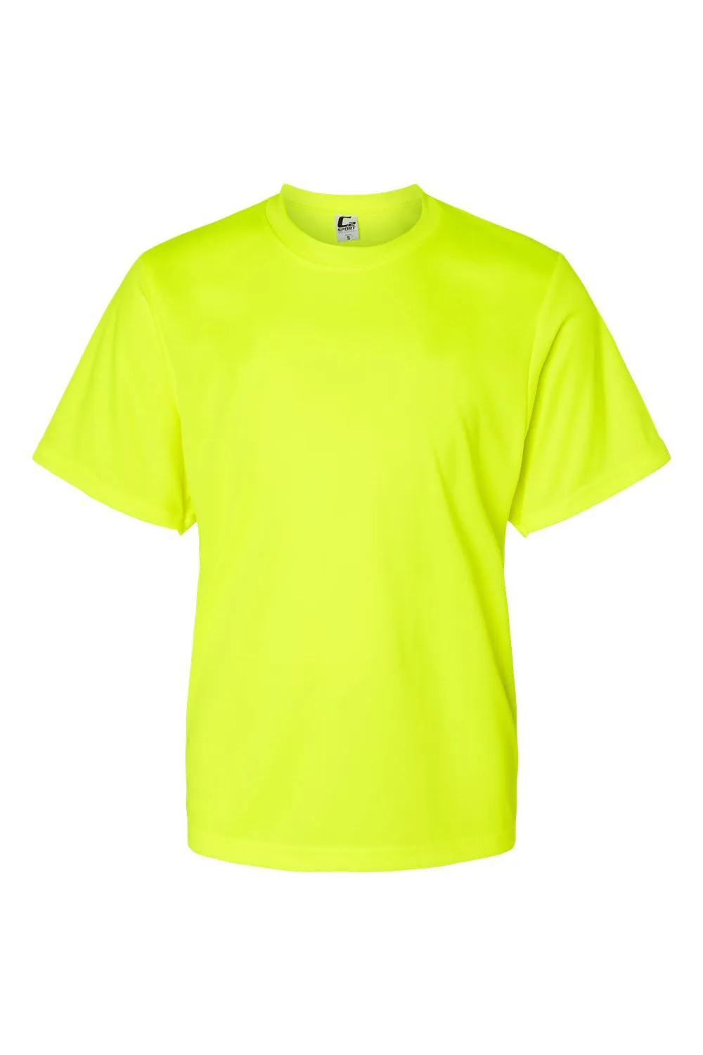 C2 Sport T-shirt à manches courtes et col rond pour jeunes, évacuant l'humidité - Vêtement Jaune Sécurité C2-Sport