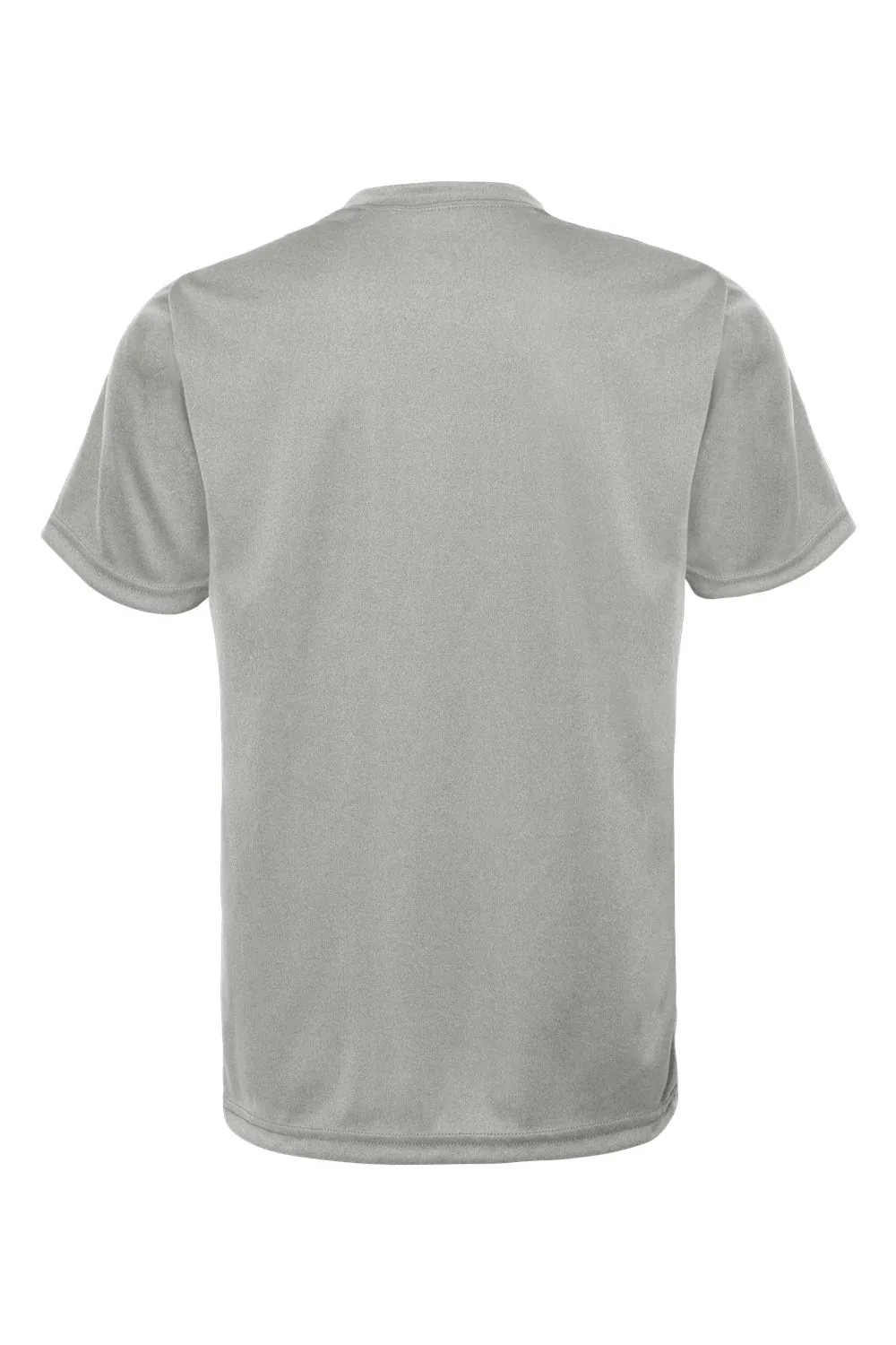 C2 Sport T-shirt à manches courtes et col rond pour jeunes, évacuant l'humidité - Vêtement gris argent C2-Sport