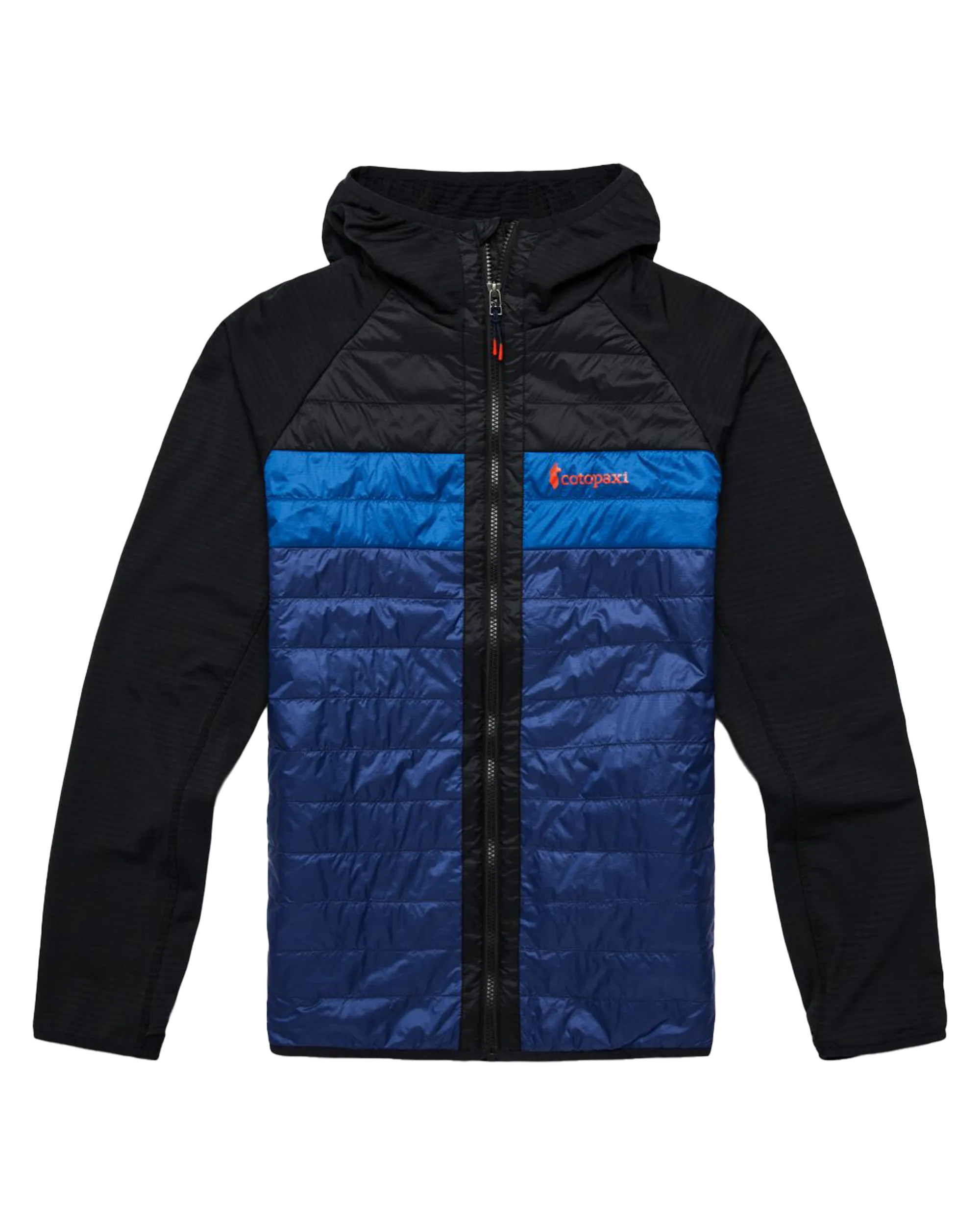 Veste Capa Hybride Isolée à Capuche en Noir & Maritime