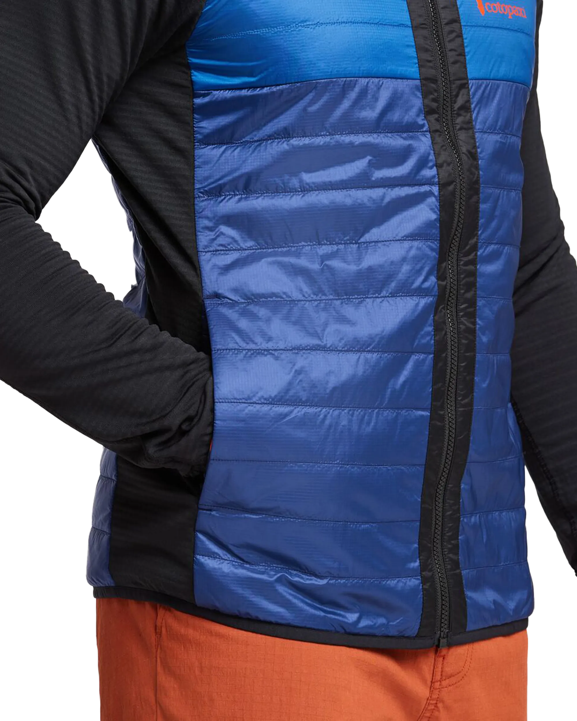 Veste Capa Hybride Isolée à Capuche en Noir & Maritime