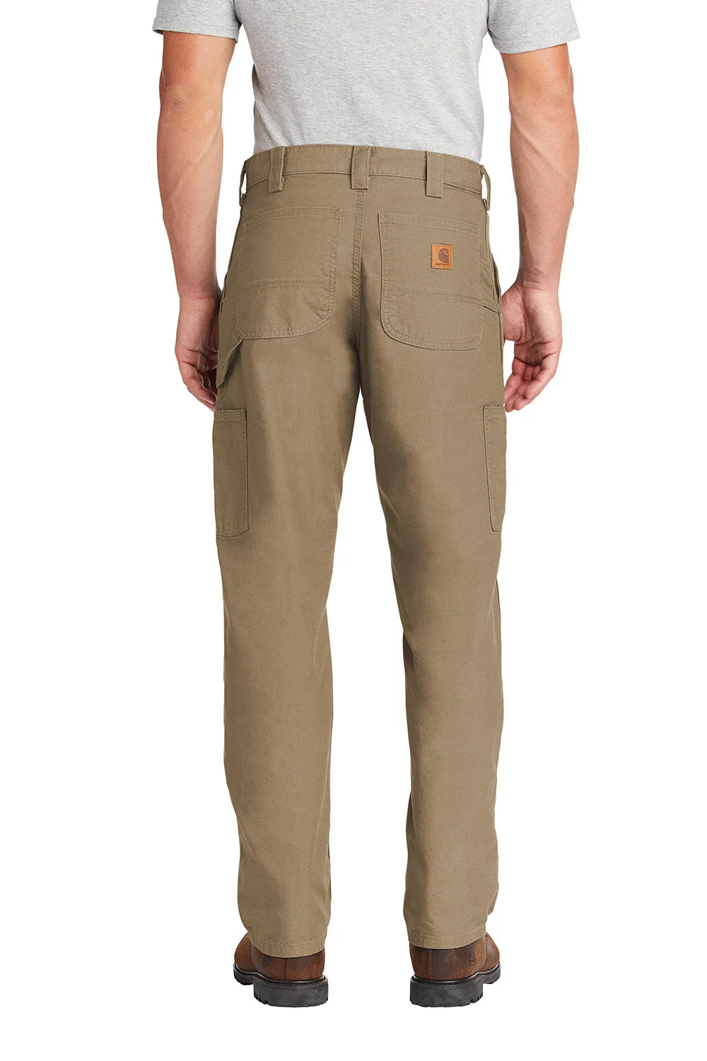 Carhartt Salopettes de Travail en Toile pour Homme avec Poches - Kaki Brun Foncé