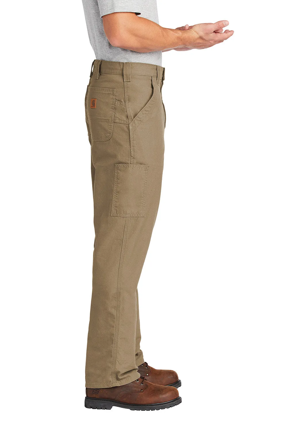 Carhartt Salopettes de Travail en Toile pour Homme avec Poches - Kaki Brun Foncé
