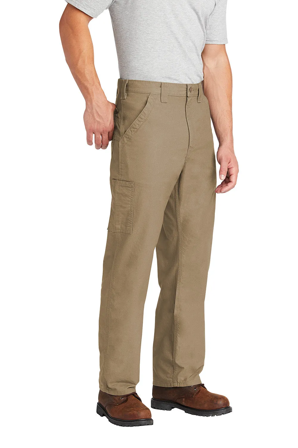 Carhartt Salopettes de Travail en Toile pour Homme avec Poches - Kaki Brun Foncé