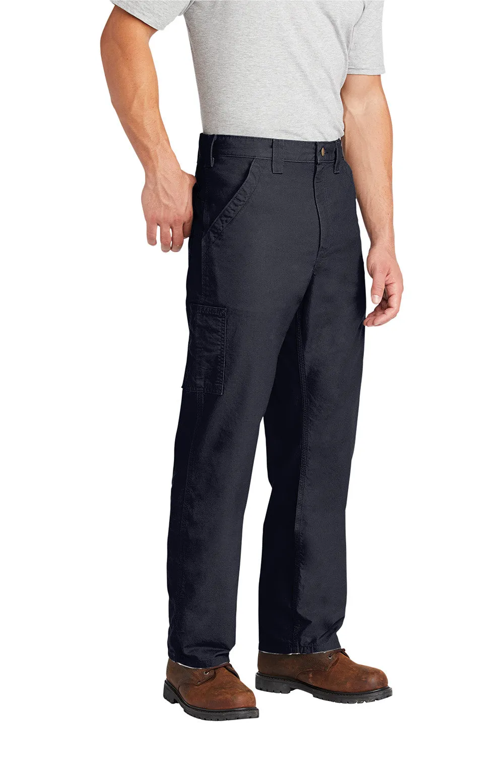 Salopettes de travail en toile pour hommes Carhartt avec poches - Bleu marine
