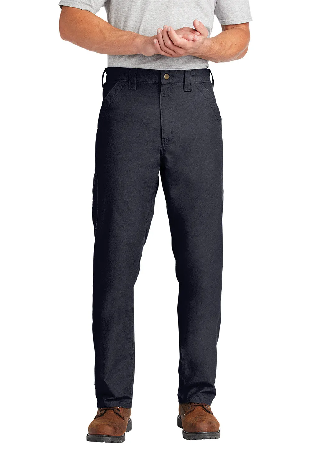 Salopettes de travail en toile pour hommes Carhartt avec poches - Bleu marine