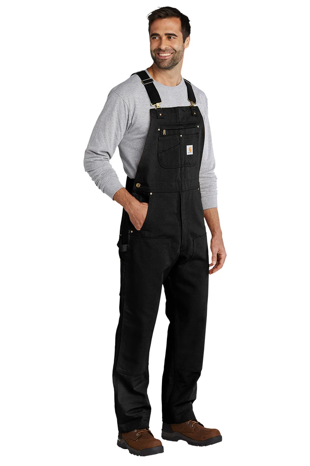 Salopette sans doublure pour homme Carhartt Duck avec poches - Noir