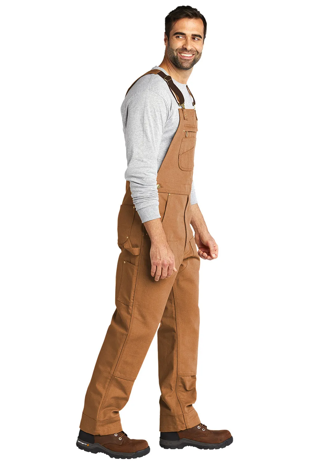 Salopette sans doublure pour homme Carhartt Duck avec poches - Marron