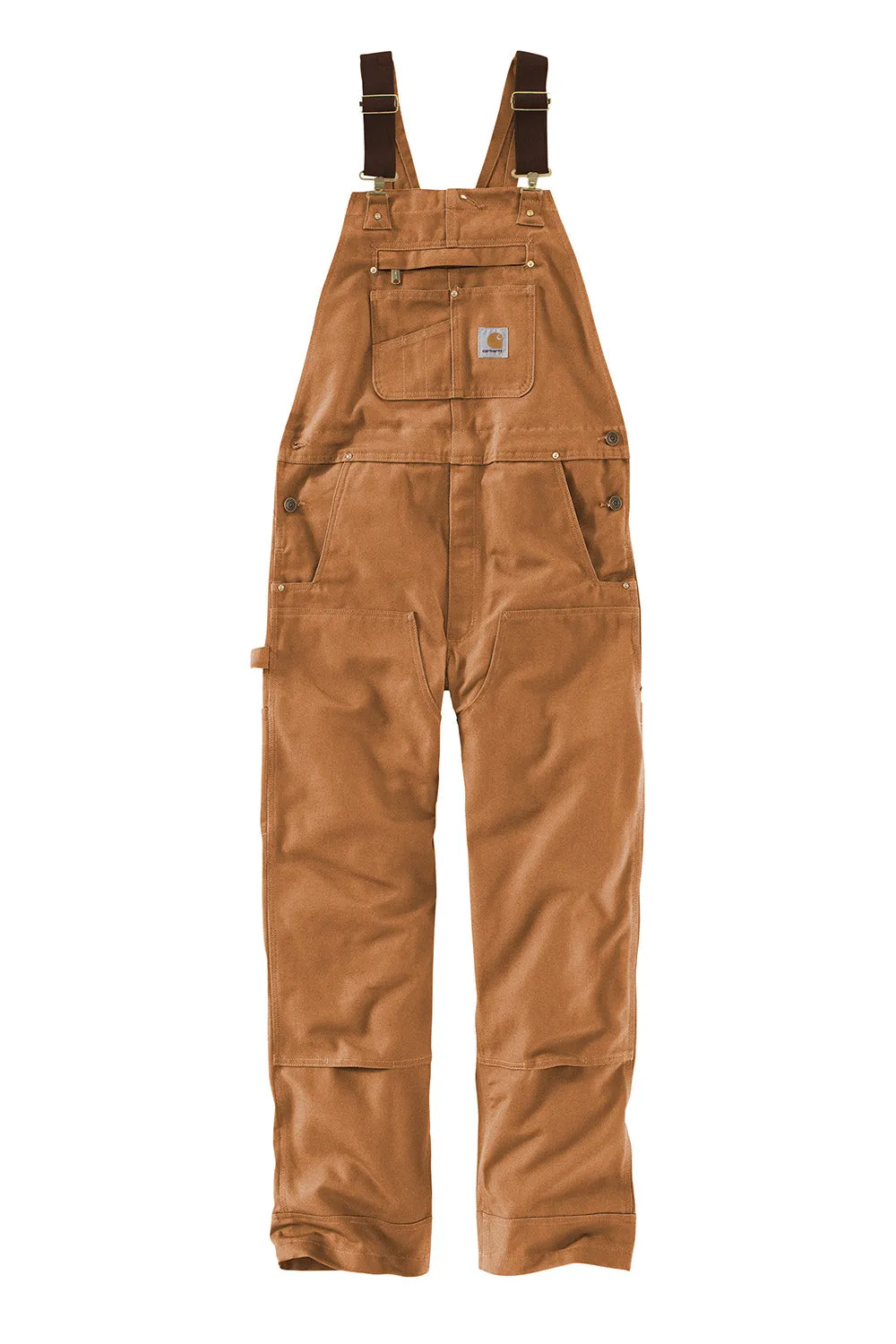 Salopette sans doublure pour homme Carhartt Duck avec poches - Marron