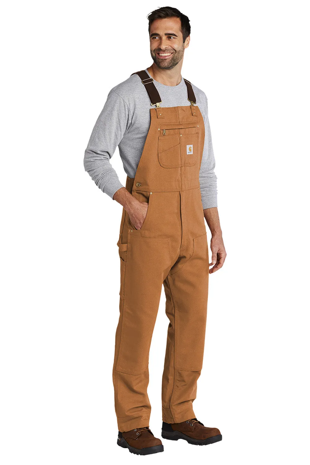 Salopette sans doublure pour homme Carhartt Duck avec poches - Marron