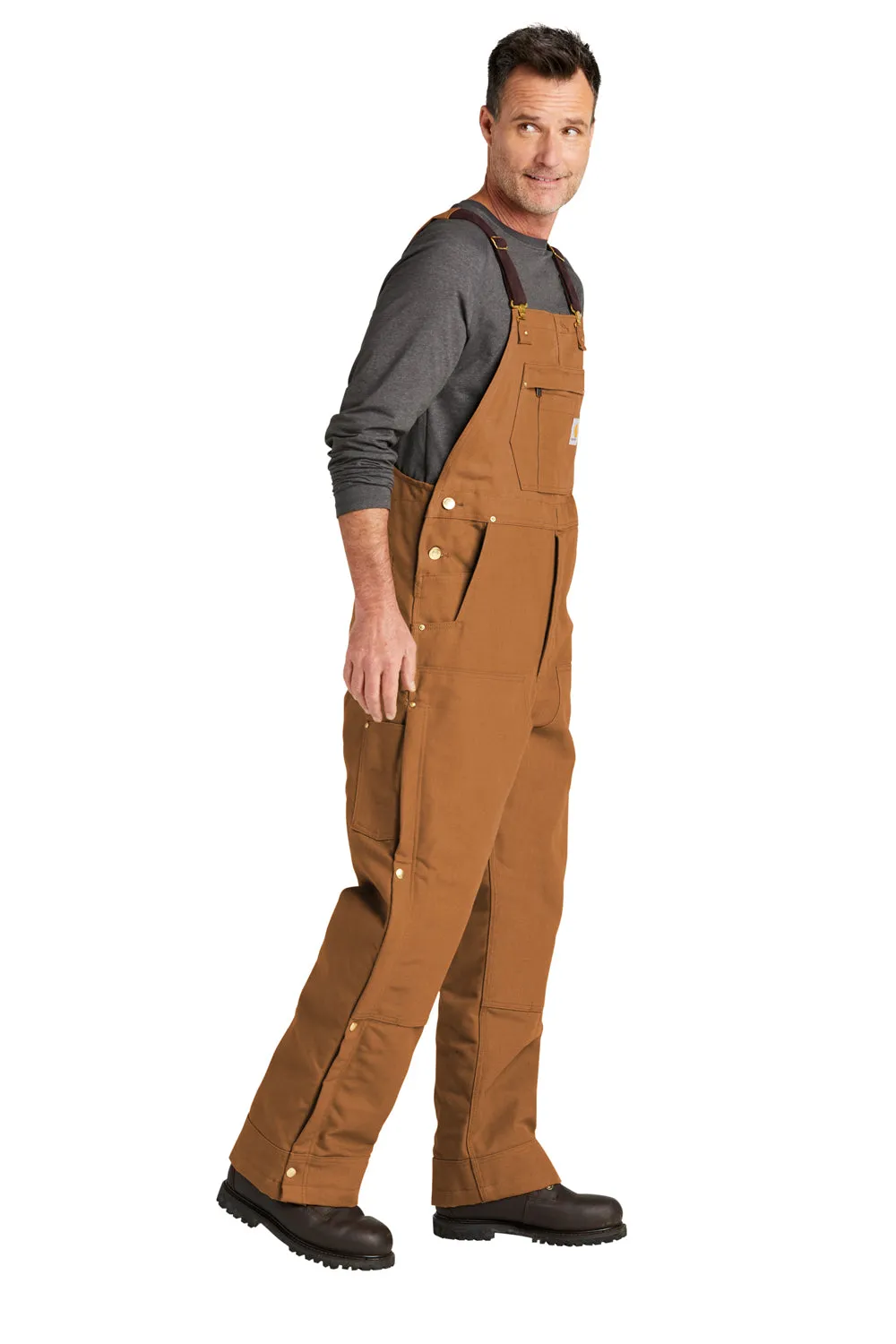 Salopette isolée en toile épaisse pour homme Carhartt avec poches - Marron Carhartt