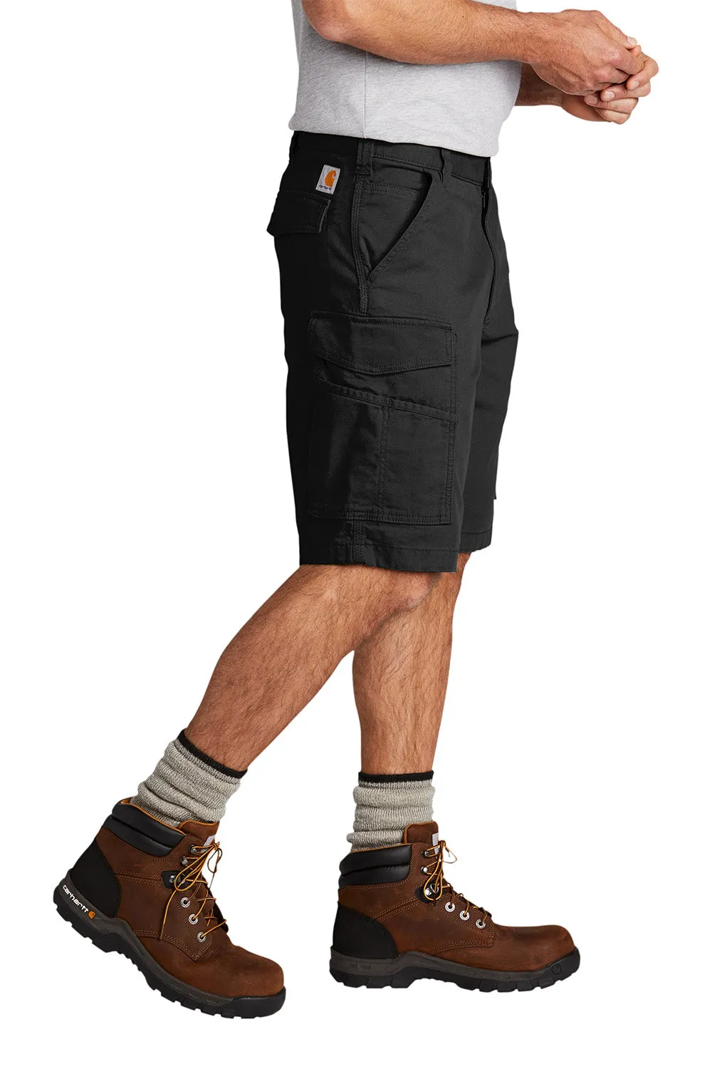 Carhartt Shorts Cargo Rugged Flex Rigby pour Homme avec Poches - Noir