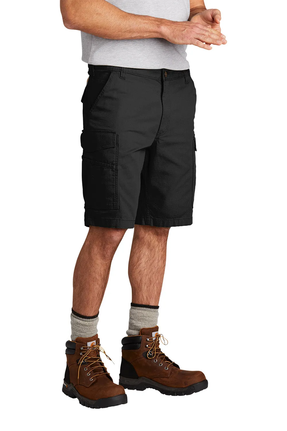Carhartt Shorts Cargo Rugged Flex Rigby pour Homme avec Poches - Noir