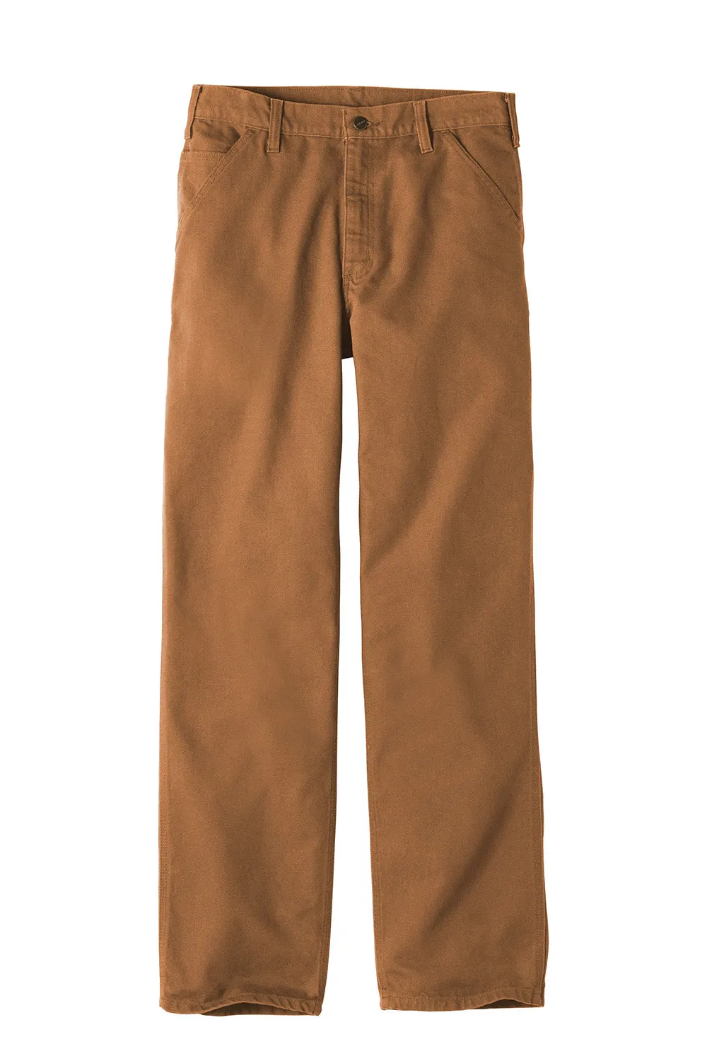 Carhartt Salopettes de Travail en Duck Lavé pour Homme avec Poches - Marron