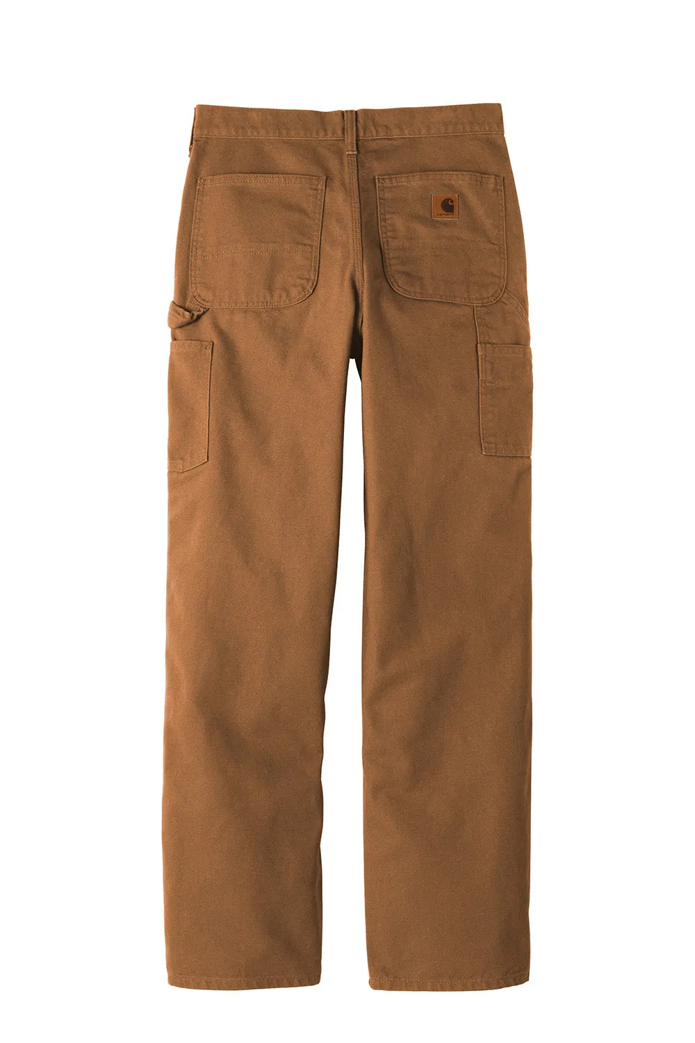 Carhartt Salopettes de Travail en Duck Lavé pour Homme avec Poches - Marron