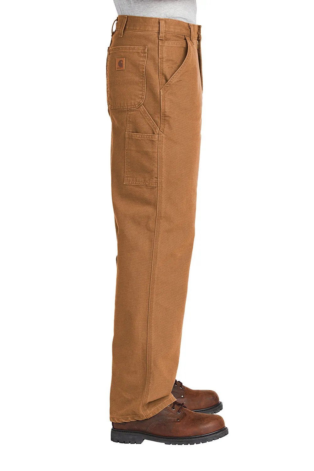 Carhartt Salopettes de Travail en Duck Lavé pour Homme avec Poches - Marron