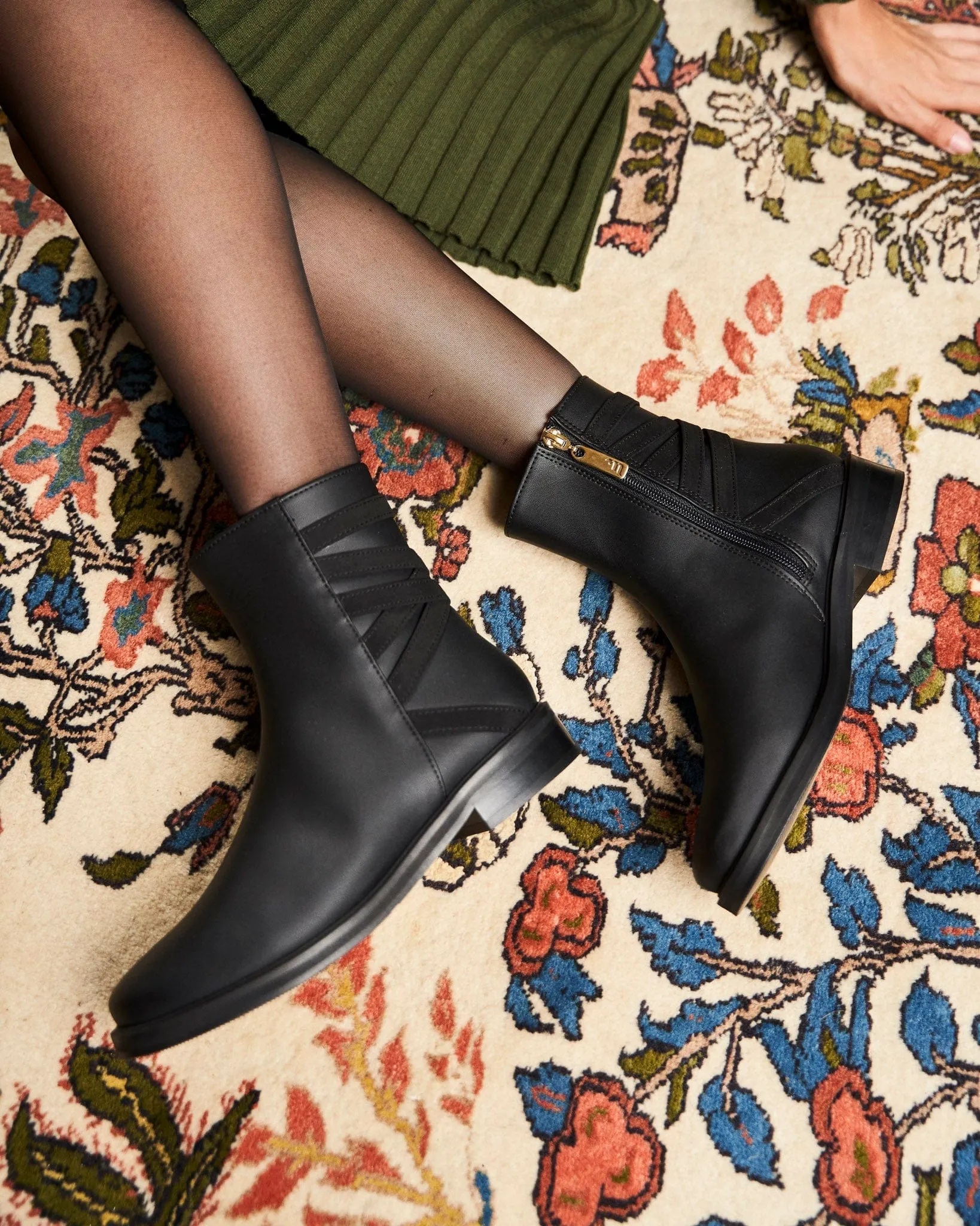 Bottes en simili cuir vegan Catimini à fermeture éclair - Noir