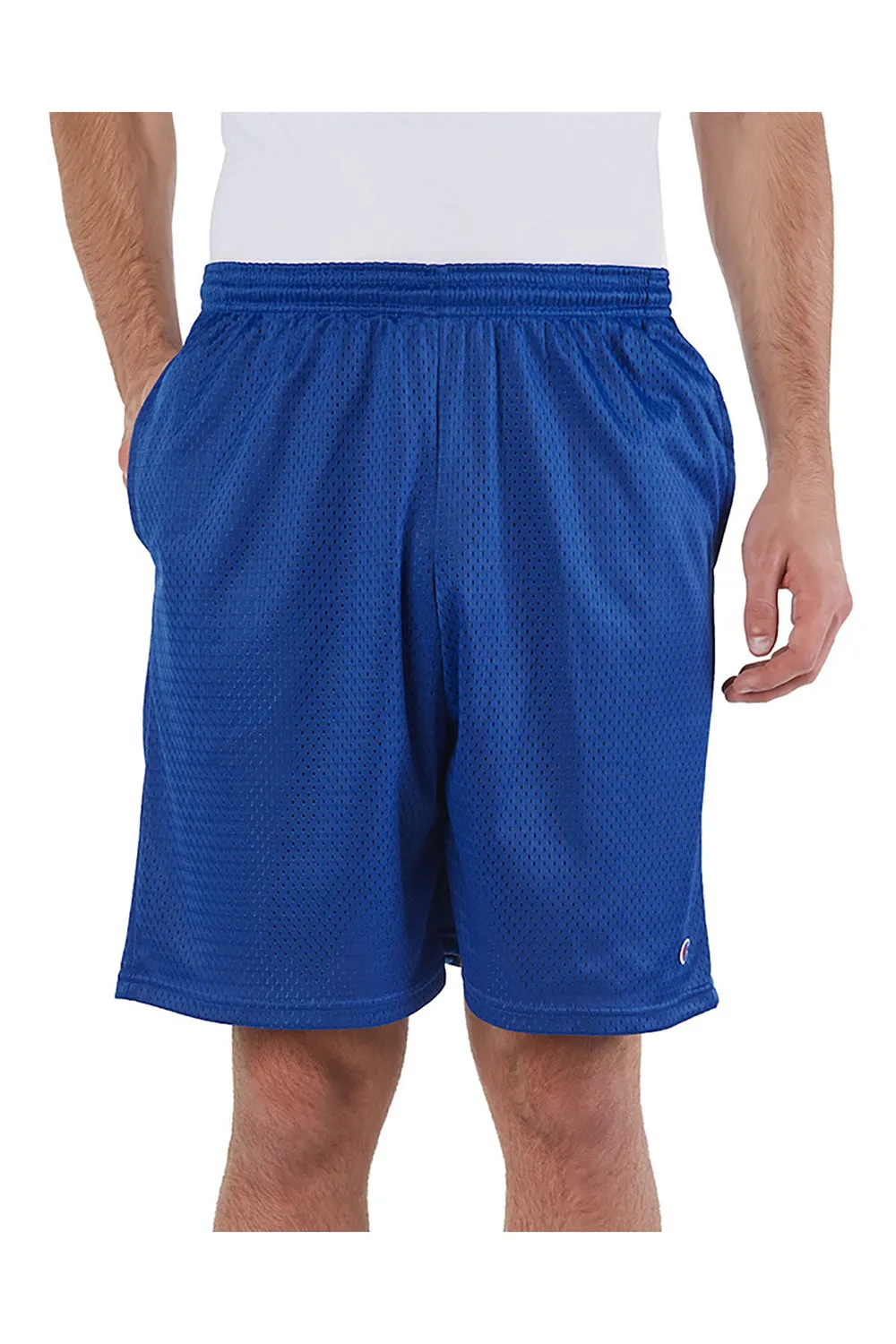 Short de sport Champion pour hommes en mesh avec poches - Bleu royal athlétique